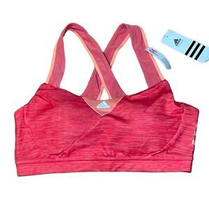 Adidas Infinite Supernova Bra, Sports Bra, Bright Coral, Large